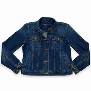 Lauren Ralph Lauren Trucker Jean Jacket Dark Wash Denim LRL Women’s Size S